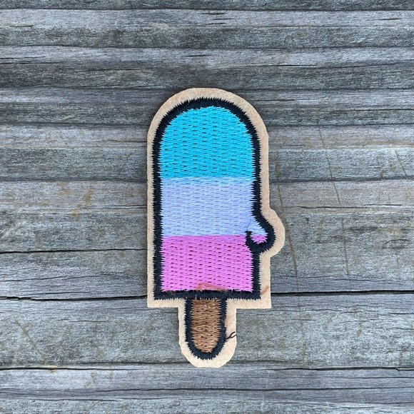 Iron On Patches Ice Cream Bar Embroidery Applique Patches Lot of 2 Unbranded - Picture 3 of 8